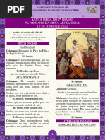 Folheto Liturgico Santa Missa No 7o Dia Do Pe. Adriano Da Silva Alves C.ss .R. 10.06.22