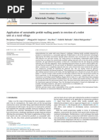 Application of sustainable prefab walling panels in erection of a toilet unit at a rural village