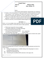 Sample Paper XII BIO