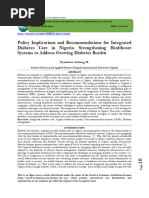 Policy Implications and Recommendations for Integrated  Diabetes Care in Nigeria: Strengthening Healthcare  Systems to Address Growing Diabetes Burden (www.kiu.ac.ug)