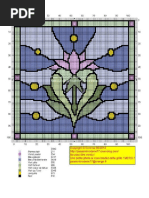 Fleur in Violets Cross Stitch Pattern