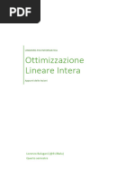 Appunti Ottimizzazione Lineare Intera