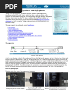 Interference - Young's experiment with single photons- Physclips - Light