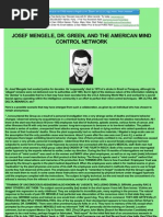 Josef Mengele, Dr. Green, and The American Mind Control Network - Www-Angelfire-com