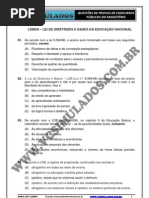 LDB - Lei de Diretrizes e Bases Da Educaão Nacional - Simulado 2012