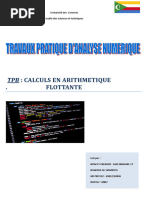 TRAVAUX PRATIQUE D'ANALYSE NUMERIQUE (1)