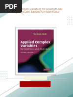 Download full Applied complex variables for scientists and engineers 2ed. Edition Yue Kuen Kwok ebook all chapters