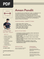 Aman Fitness Resume