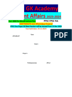 Test Data Current Affairs 2023-Oct 2024 held; 23-11-2024