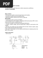 Load Test on Dc Shunt Motor