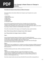 3. Draft Documents for Change in Name Clause or Change in Main Object of Company