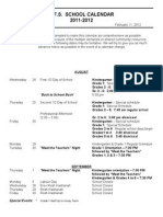 School Calendar 2011-2012