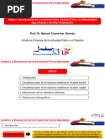 TEMA 4. VALORACIÓN DE LA ESTRUCTURA ESQUELÉTICA, ALTERACIONES DEL RAQUIS Y OTRAS ANOMALÍAS.