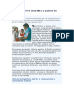 Relación Entre Docentes y Padres de Familia