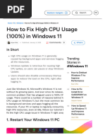 How to Fix High CPU Usage (100%) in Windows 11 | Beebom