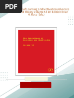 The Psychology of Learning and Motivation Advances in Research and Theory Volume 53 1st Edition Brian H. Ross (Eds.) 2024 Scribd Download