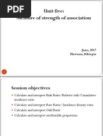 5. Unit five Measure of association