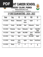 SR. 3rd Unit Routine 2024- 25