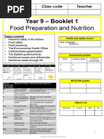 Ryan Myers-King - YEAR 9 PUPIL FOOD BOOKLET 1-GLOSSOPDALE