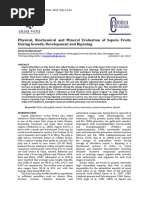 Physical, Biochemical and Mineral Evaluation of Sapota Fruits