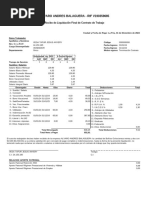 Liquidación Final Contrato de Trabajo