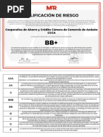 Certificado de Calificacion de Riesgo CCCA