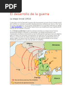 El desarrollo de la guerra