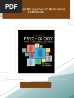 Psychology and the Legal System Ninth Edition Edith Greene 2024 scribd download