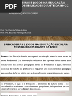 Curso Brincadeiras e Jogos Deivide -Duda