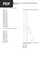 Lista 3 - Desafio Da Matemática Básica - Fatoração e Produtos Notáveis