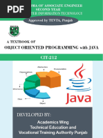 CIT-212 Object Oriented Programming With JAVA