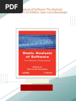 Download Complete Static Analysis of Software The Abstract Interpretation 1st Edition Jean-Louis Boulanger PDF for All Chapters