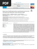 Breast cancer classification based on convolutional neural network and image fusion approaches using ultrasound images