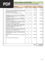 Bill of Shed 09.01.2025