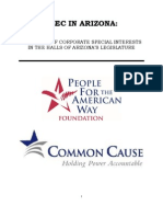 ALEC in Arizona: The Voice of Corporate Special Interests in The Halls of Arizona's Legislature