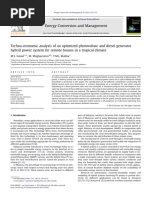 Techno-economic Analysis of an Optimized Photovoltaic and Diesel Generator Hybrid Power System for Remote Houses in a Tropical Climate