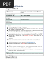 5121 - Assignment Brief 1 Digital MKT