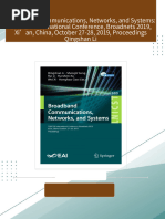 Download Broadband Communications, Networks, and Systems: 10th EAI International Conference, Broadnets 2019, Xi’an, China, October 27-28, 2019, Proceedings Qingshan Li ebook All Chapters PDF