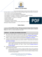 Concurso UENP Agente Universitário Profissional - Edital 251 2024 PRORH