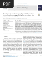 1-1-2022-Effect of Porosity on Active Damping of Geometrically Nonlinear Vibrations of a Functionally Graded Magneto-electro-elastic Plate