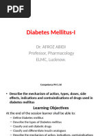 Diabetes pharmacology 