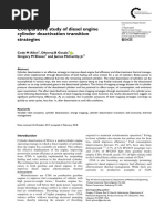 Comparative study of diesel engine cylinder deactivation transition strategies