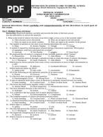 3RD MONTHLY  EXAMINATION_PHYSICAL  SCIENCE