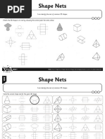 Activity Sheet Shape Nets