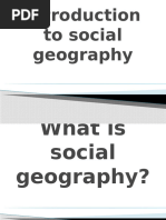 Introduction to Social Geography