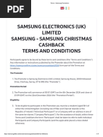 Terms - Samsung Promotions