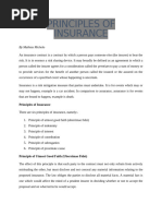 PRINCIPLES OF INSURANCE