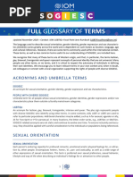 IOM SOGIESC Glossary of Terms