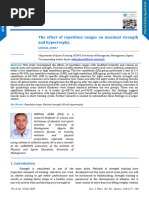 The Effect of Repetition Ranges on Maximal Strengt