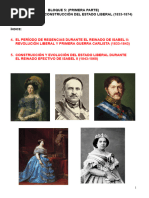 BLOQUE 5. LA CONFLICTIVA CONSTRUCCIÓN DEL ESTADO LIBERAL (1833-1874)